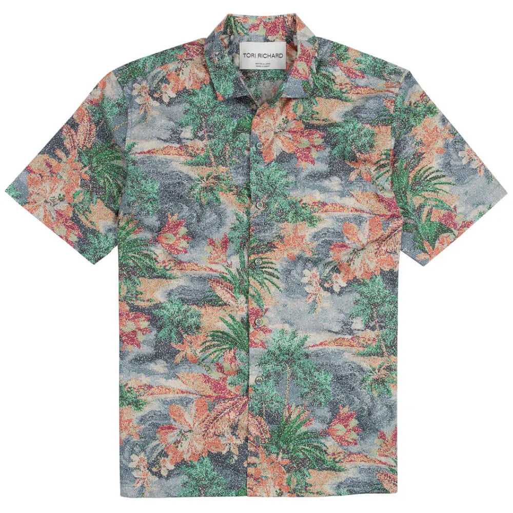Tori Richard Point Of View Cotton Lawn Camp Shirt - Pebble Tori Richard Clothing