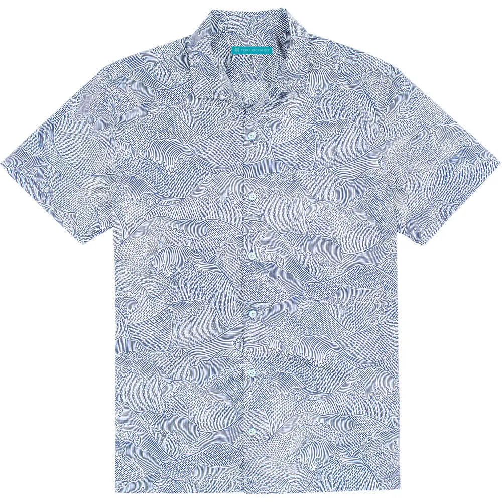 Tori Richard Tendensea Short Sleeve Cotton Lawn Camp Shirt - White Tori Richard Clothing