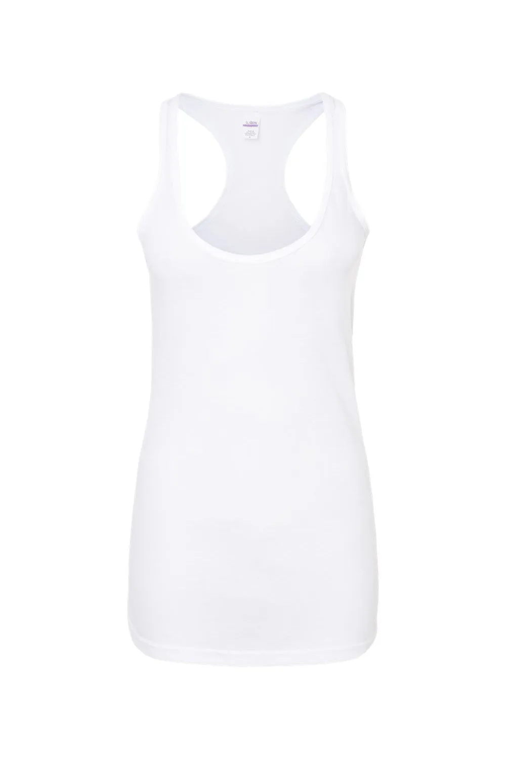 Tultex Womens Poly-Rich Racerback Tank Top - White Clothing Tultex