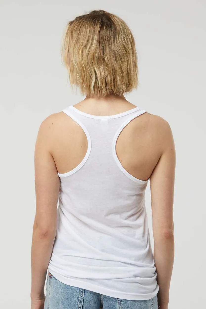 Tultex Womens Poly-Rich Racerback Tank Top - White Clothing Tultex
