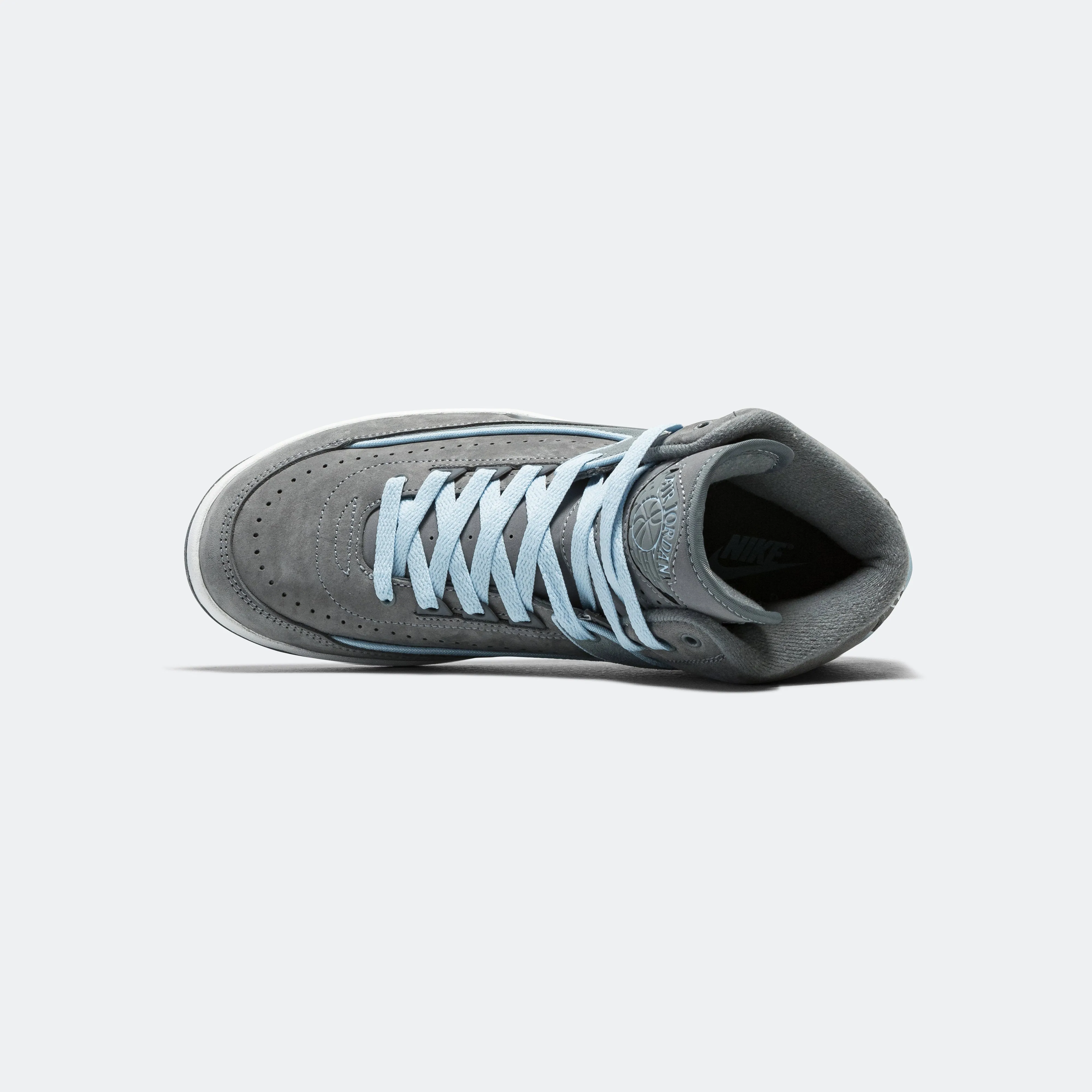 Womens Air Jordan 2 Retro - Cool Grey/Ice Blue-White Jordan Clothing