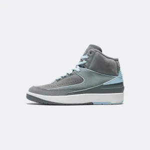 Womens Air Jordan 2 Retro - Cool Grey/Ice Blue-White Jordan Clothing