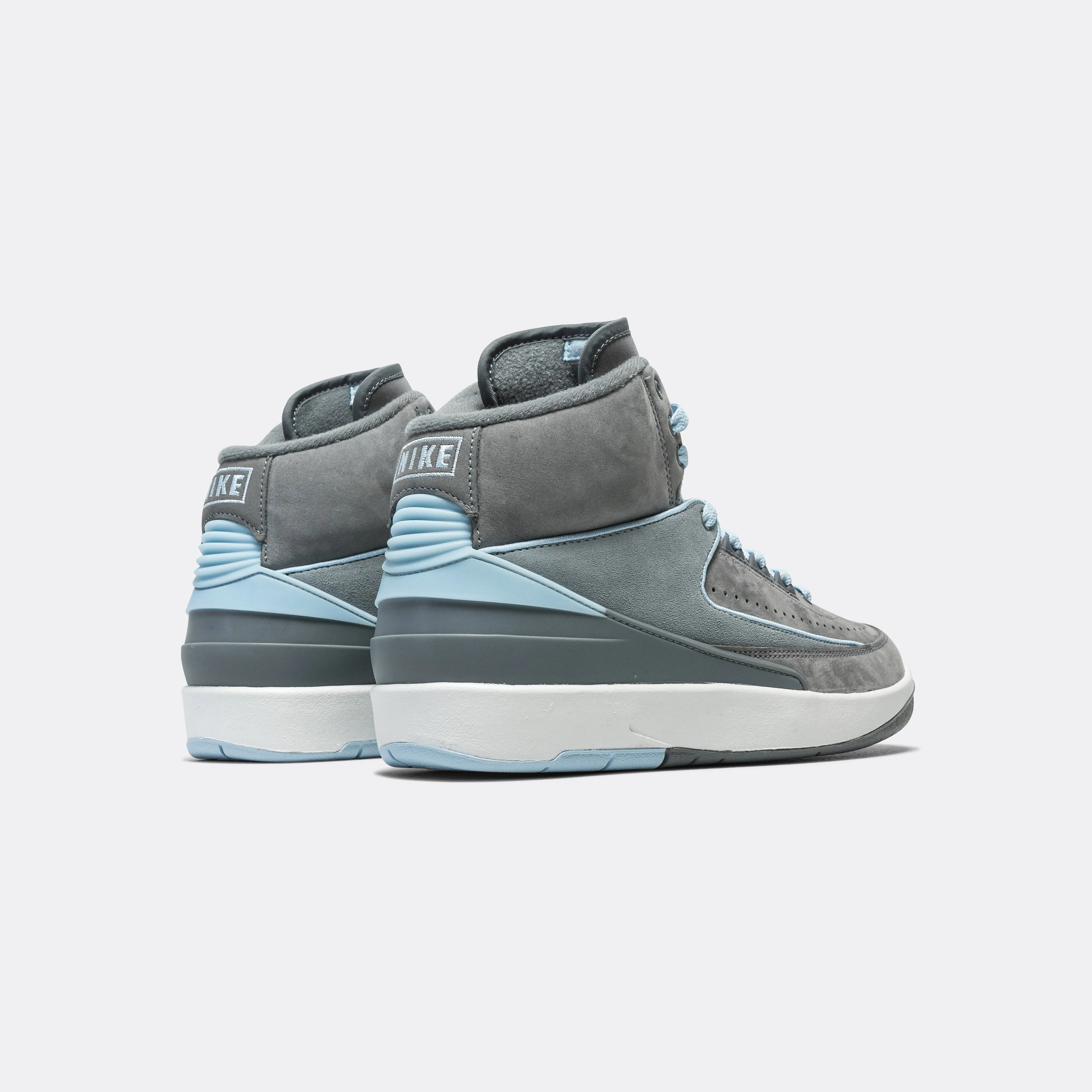 Womens Air Jordan 2 Retro - Cool Grey/Ice Blue-White Jordan Clothing