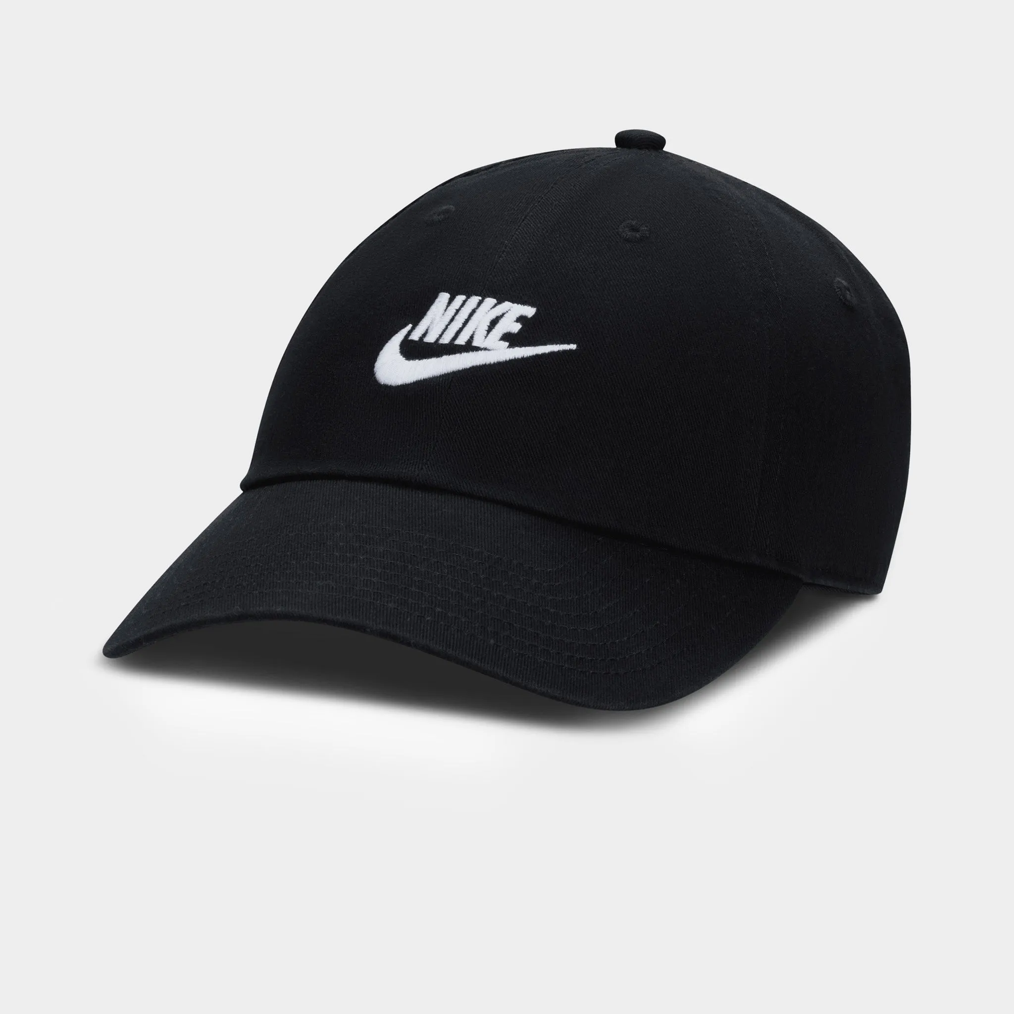 Womens Nike Nike Club Unstructured Futura Wash Cap Black / White