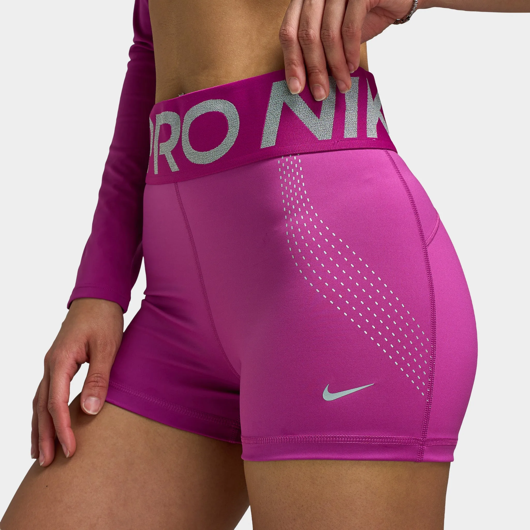 Womens Nike Nike Pro Sculpt Women's Dri-FIT 3" High-Rise Shorts / Pink