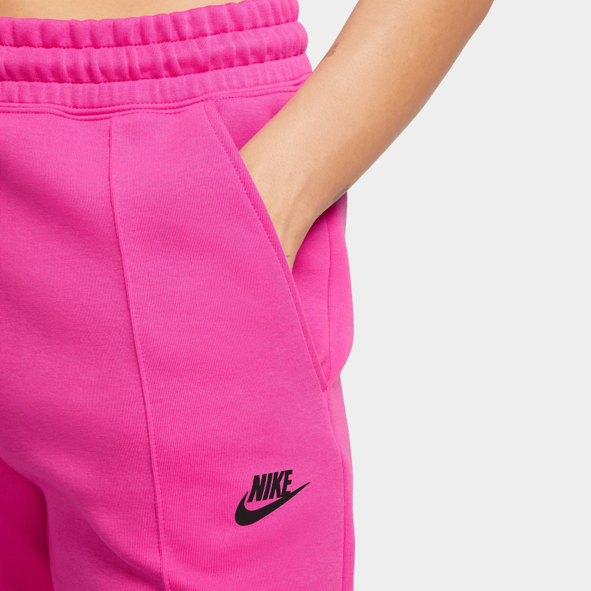 Womens Nike Nike Sportswear Women's Mid-Rise Tech Fleece Joggers Alchemy Pink / Black