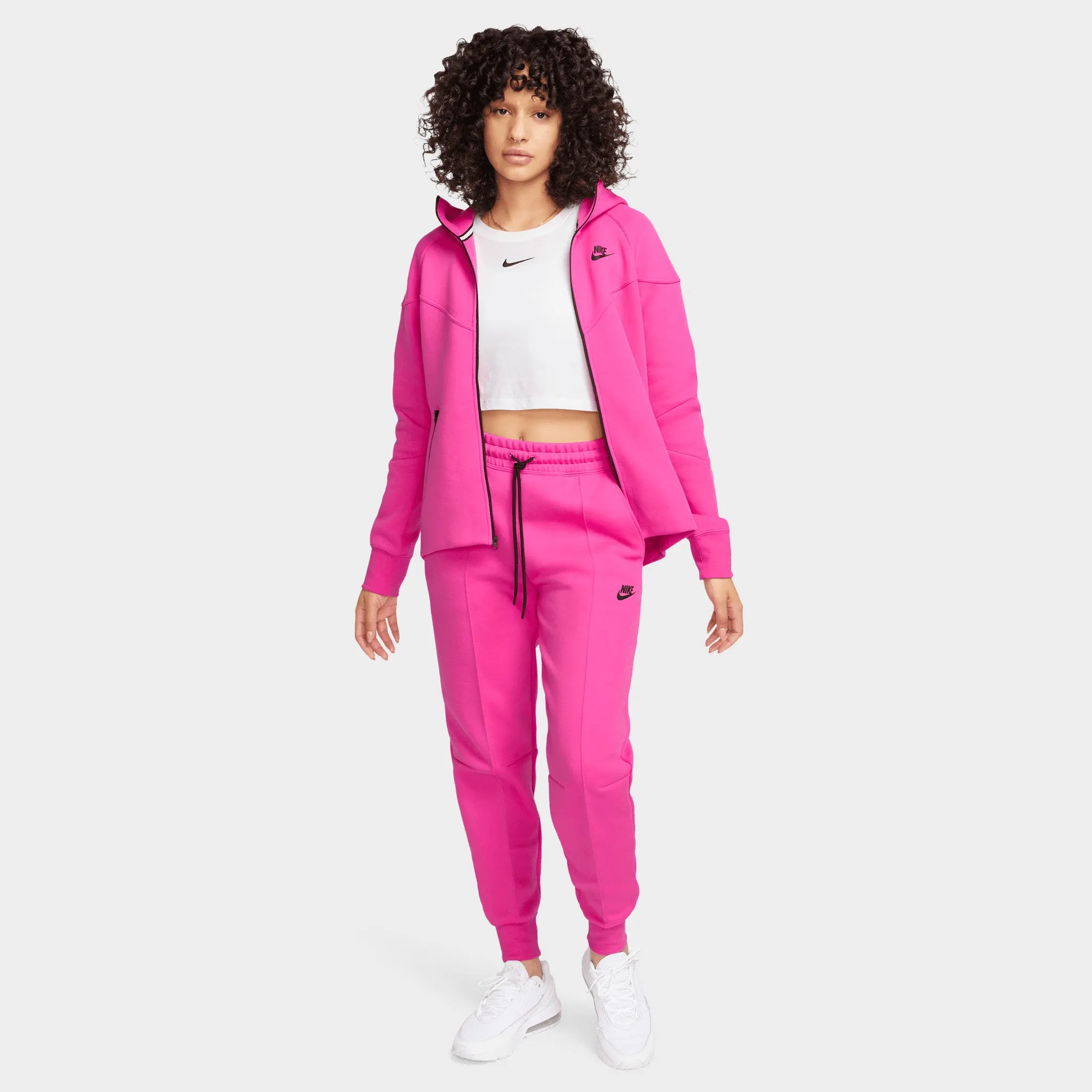 Womens Nike Nike Sportswear Women's Mid-Rise Tech Fleece Joggers Alchemy Pink / Black