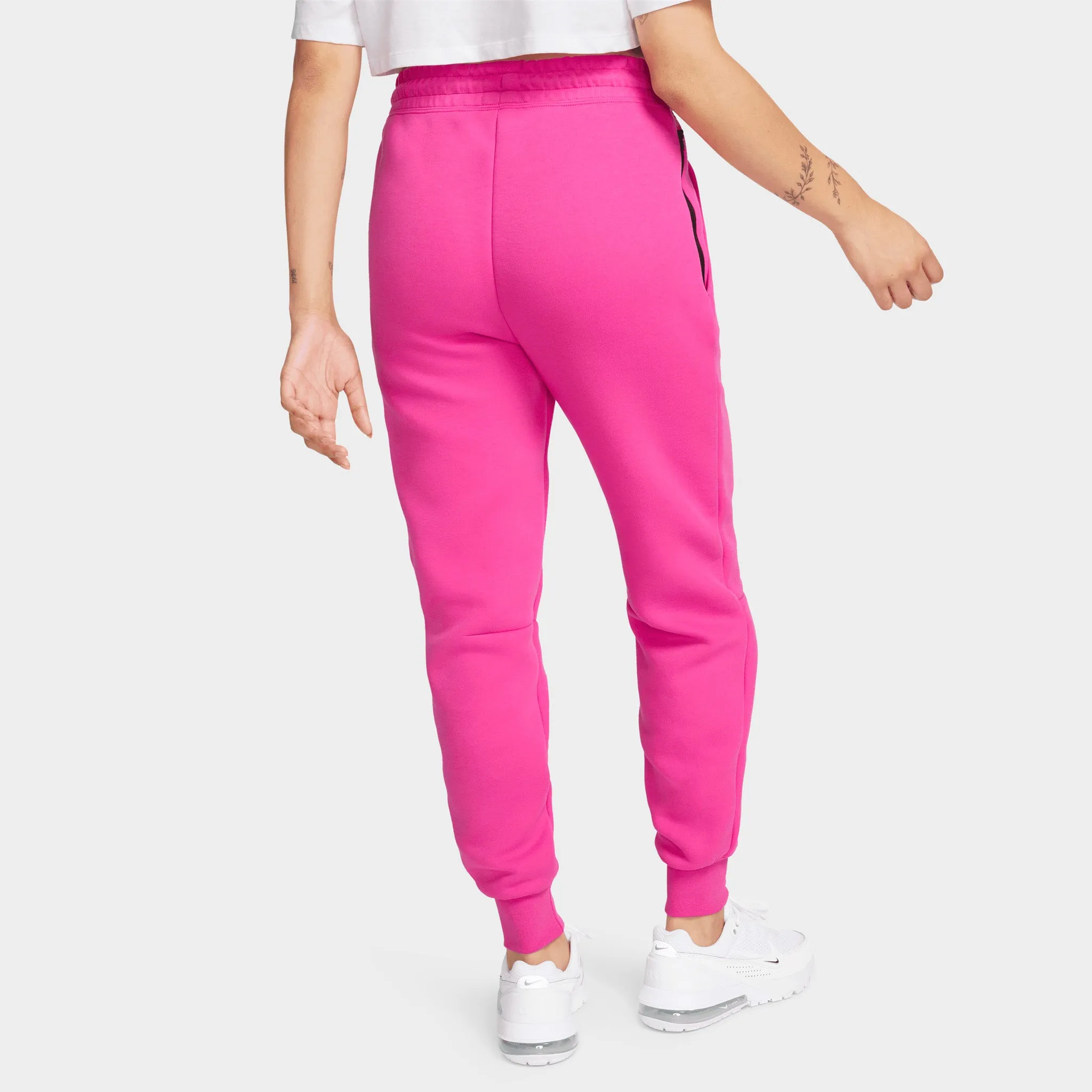 Womens Nike Nike Sportswear Women's Mid-Rise Tech Fleece Joggers Alchemy Pink / Black