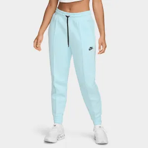 Womens Nike Nike Sportswear Women's Tech Fleece Mid-Rise Joggers Glacier Blue / Black