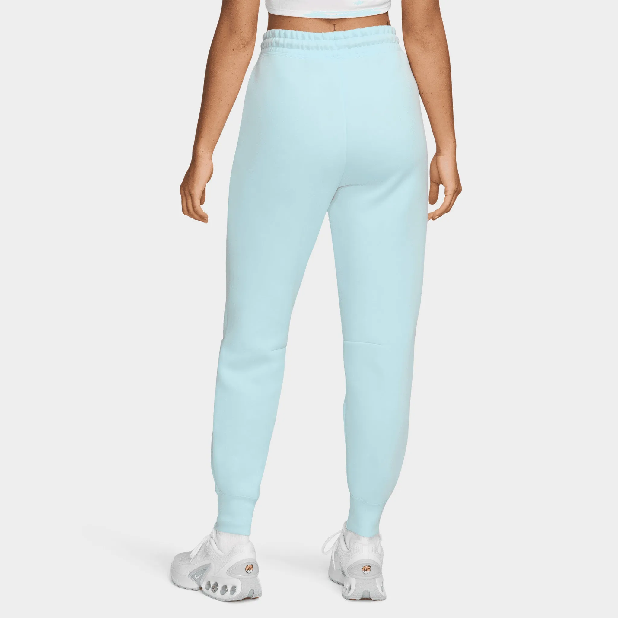 Womens Nike Nike Sportswear Women's Tech Fleece Mid-Rise Joggers Glacier Blue / Black