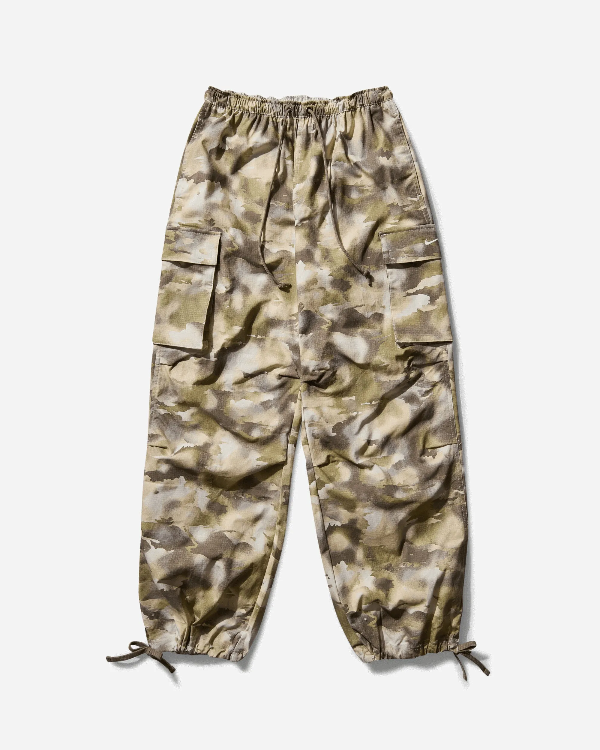 Women's Oversized Camo Cargo Pants Light Orewood Brown / Sail