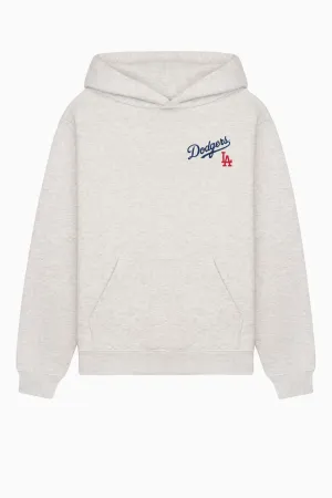 Womens Sporty & Rich Dodgers Serif Hoodie - Heather Grey