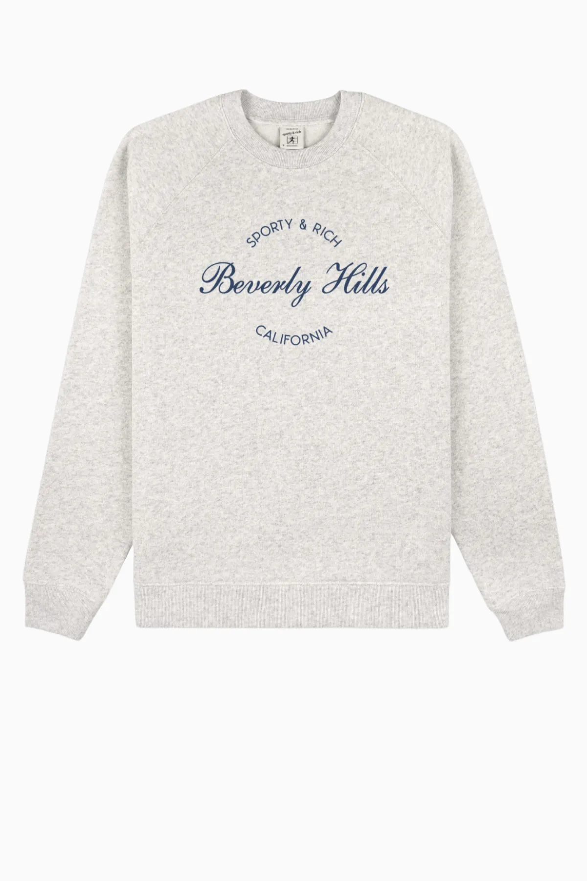 Womens Sporty & Rich Sporty & Rich Beverly Script Crewneck - Heather Grey