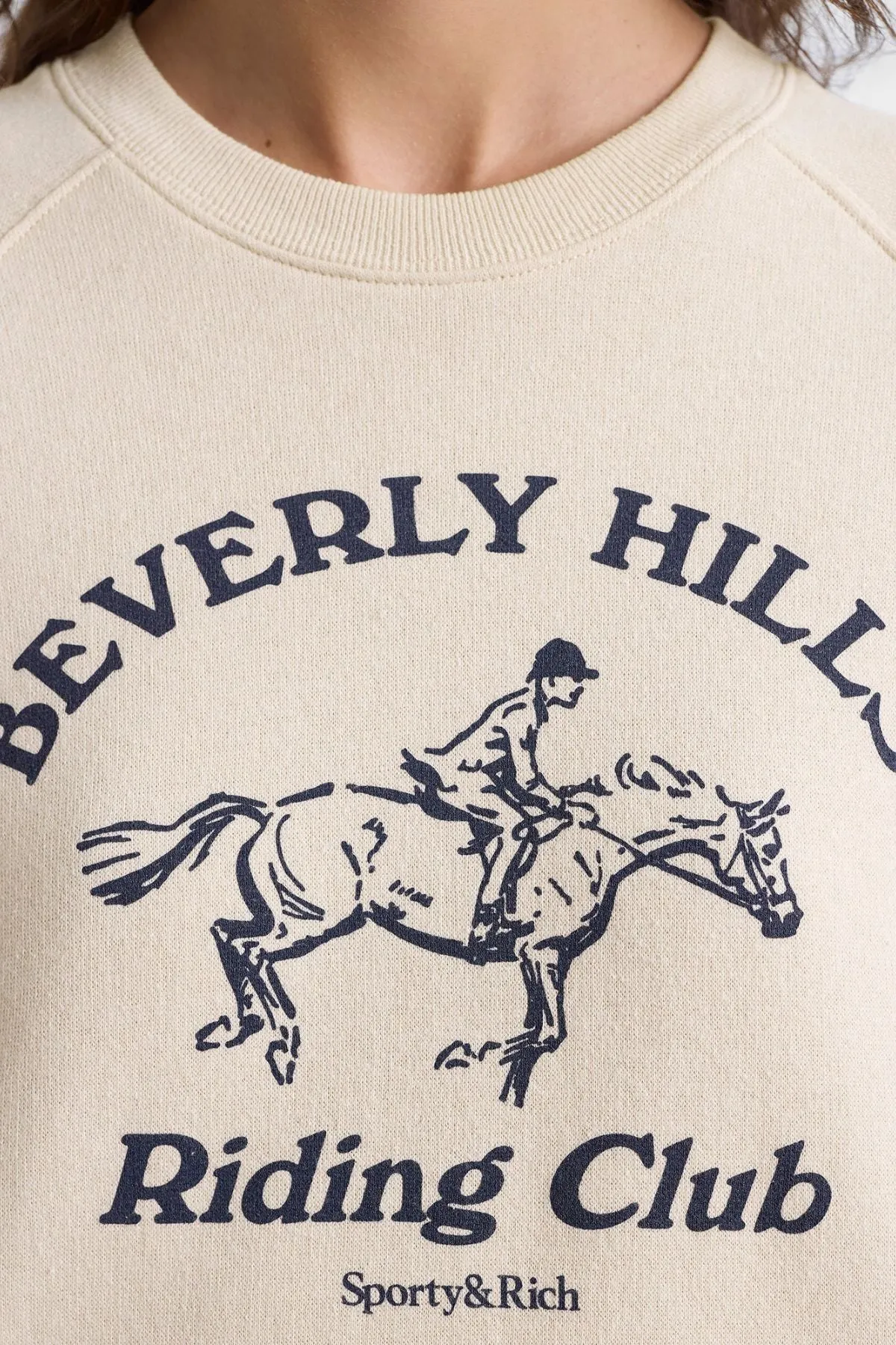 Womens Sporty & Rich Sporty & Rich BH Riding Club Crewneck - Cream