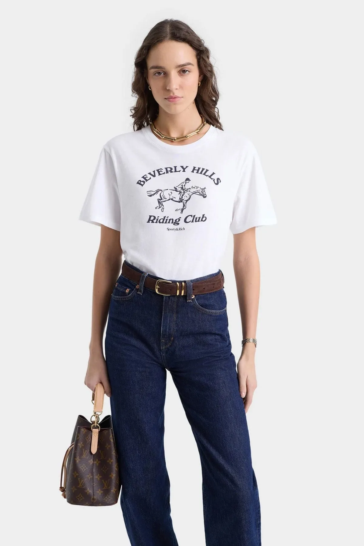 Womens Sporty & Rich Sporty & Rich BH Riding Club T-Shirt - White