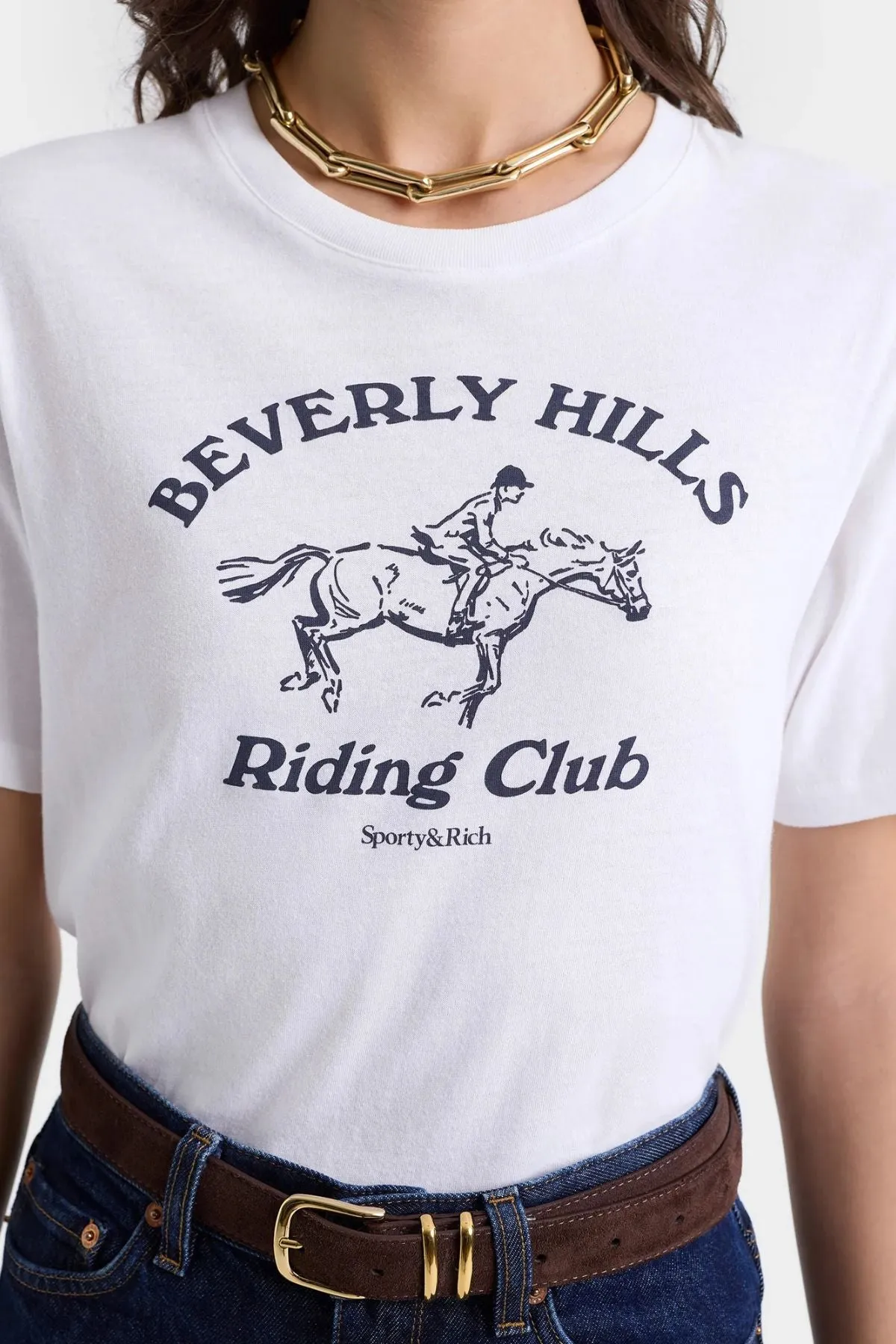 Womens Sporty & Rich Sporty & Rich BH Riding Club T-Shirt - White