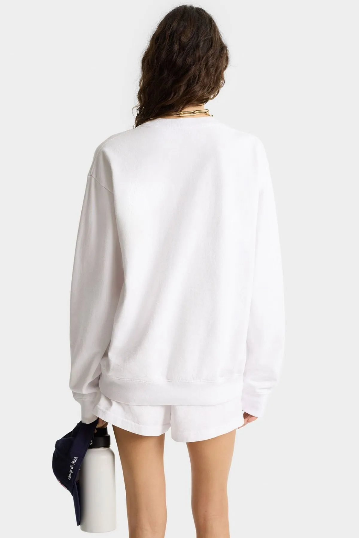 Womens Sporty & Rich Sporty & Rich California Emblem Crewneck - White