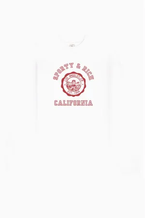 Womens Sporty & Rich Sporty & Rich California Emblem Crewneck - White