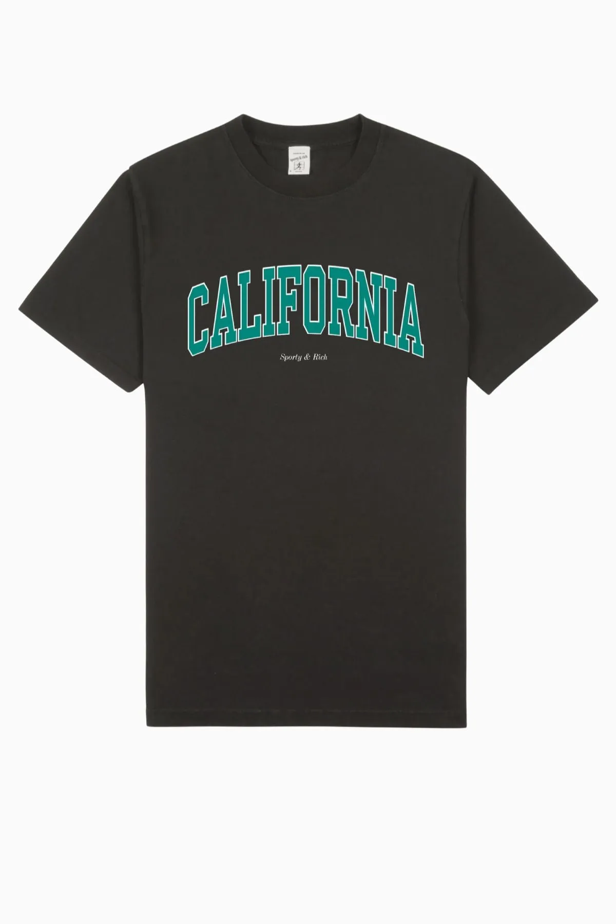 Womens Sporty & Rich Sporty & Rich California T-Shirt - Faded Black/ Spring Green