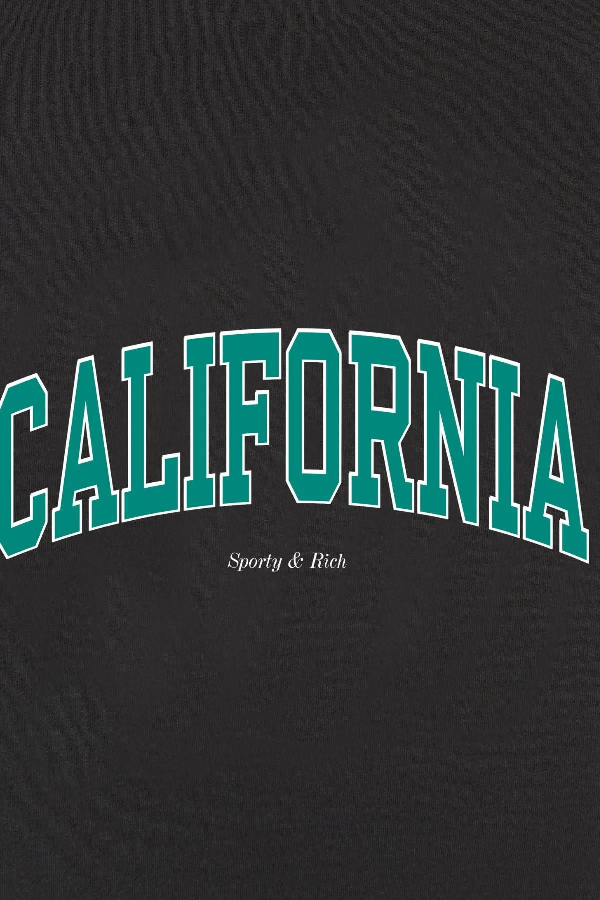 Womens Sporty & Rich Sporty & Rich California T-Shirt - Faded Black/ Spring Green