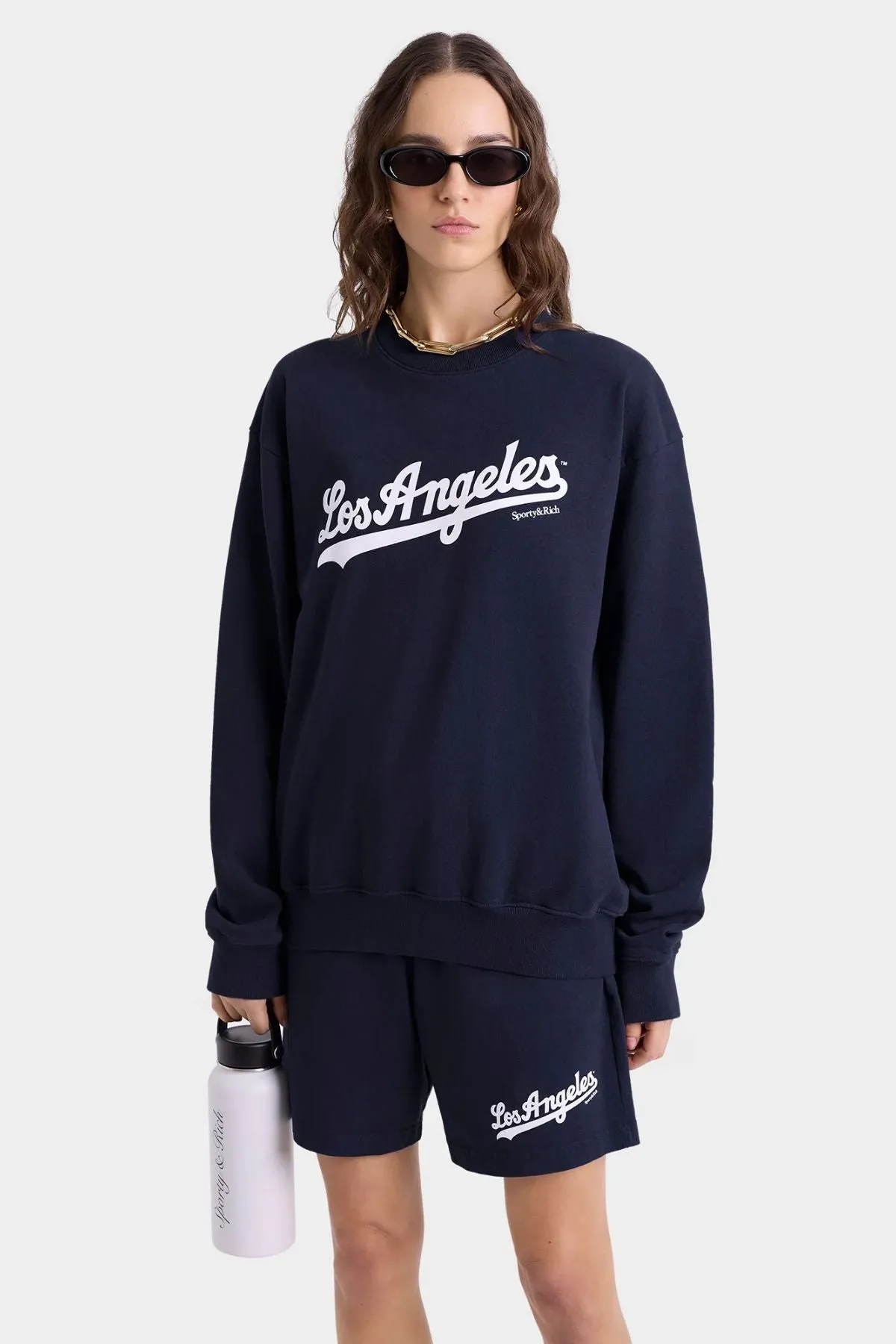 Womens Sporty & Rich Sporty & Rich Dodgers Crewneck - Dark Navy