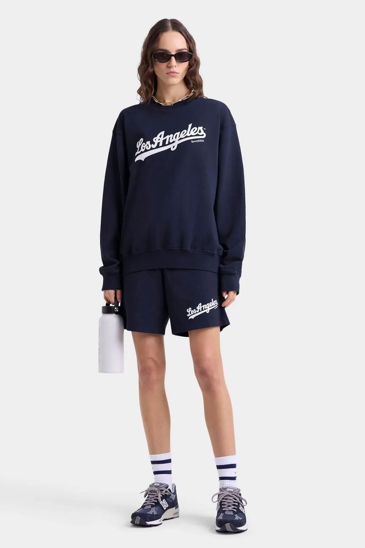 Womens Sporty & Rich Sporty & Rich Dodgers Crewneck - Dark Navy