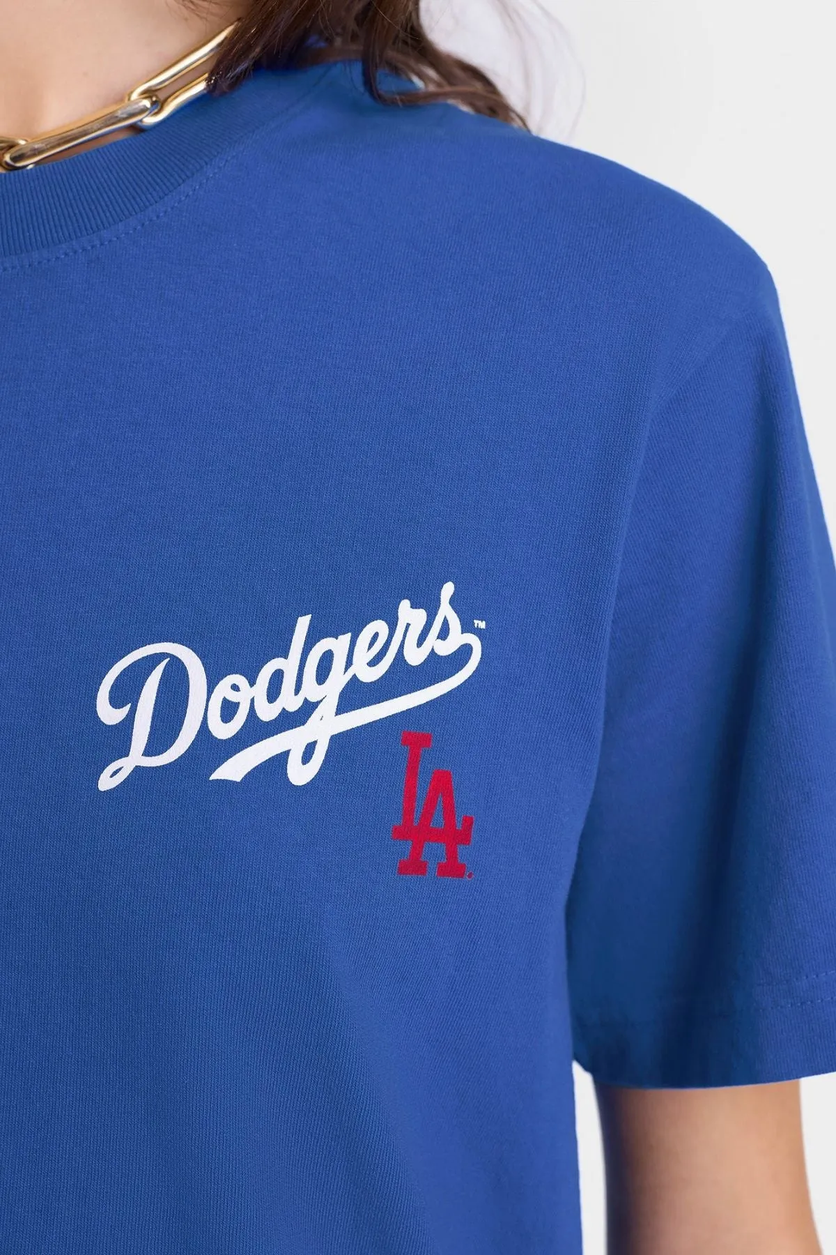 Womens Sporty & Rich Sporty & Rich Dodgers Serif T-Shirt - Team Blue