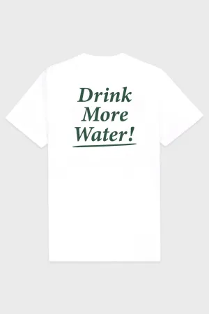 Womens Sporty & Rich Sporty & Rich Drink More Water T-Shirt - White