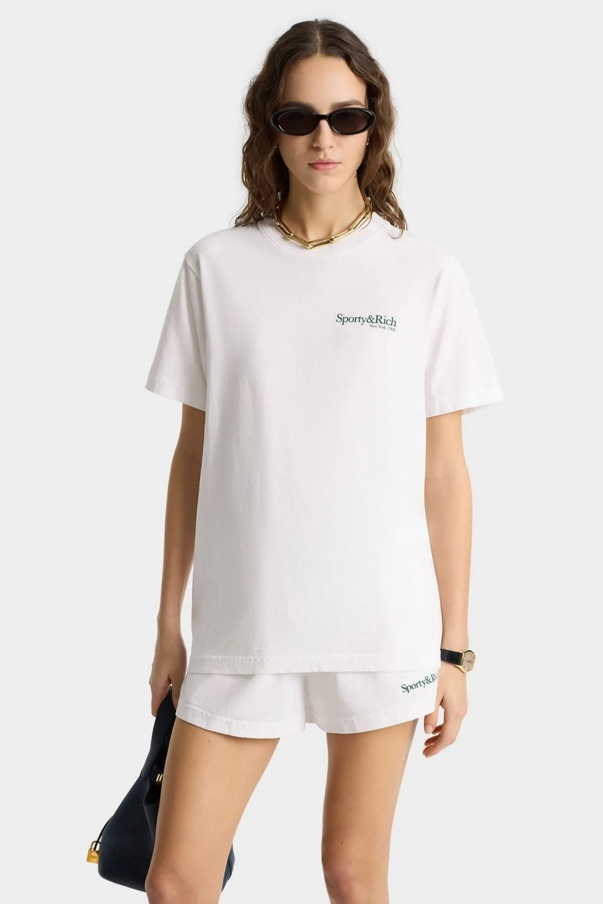 Womens Sporty & Rich Sporty & Rich Drink More Water T-Shirt - White