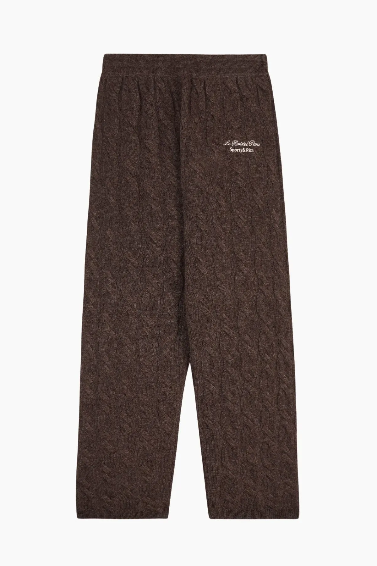 Womens Sporty & Rich Sporty & Rich Faubourg Cashmere Pants - Chocolate/ Cream