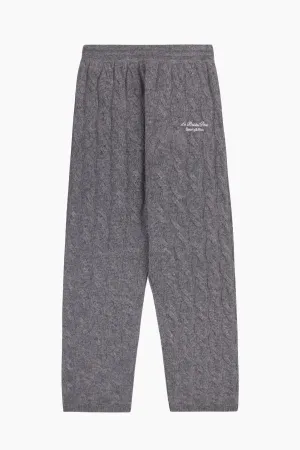 Womens Sporty & Rich Sporty & Rich Faubourg Cashmere Pants - Dark Grey/ White