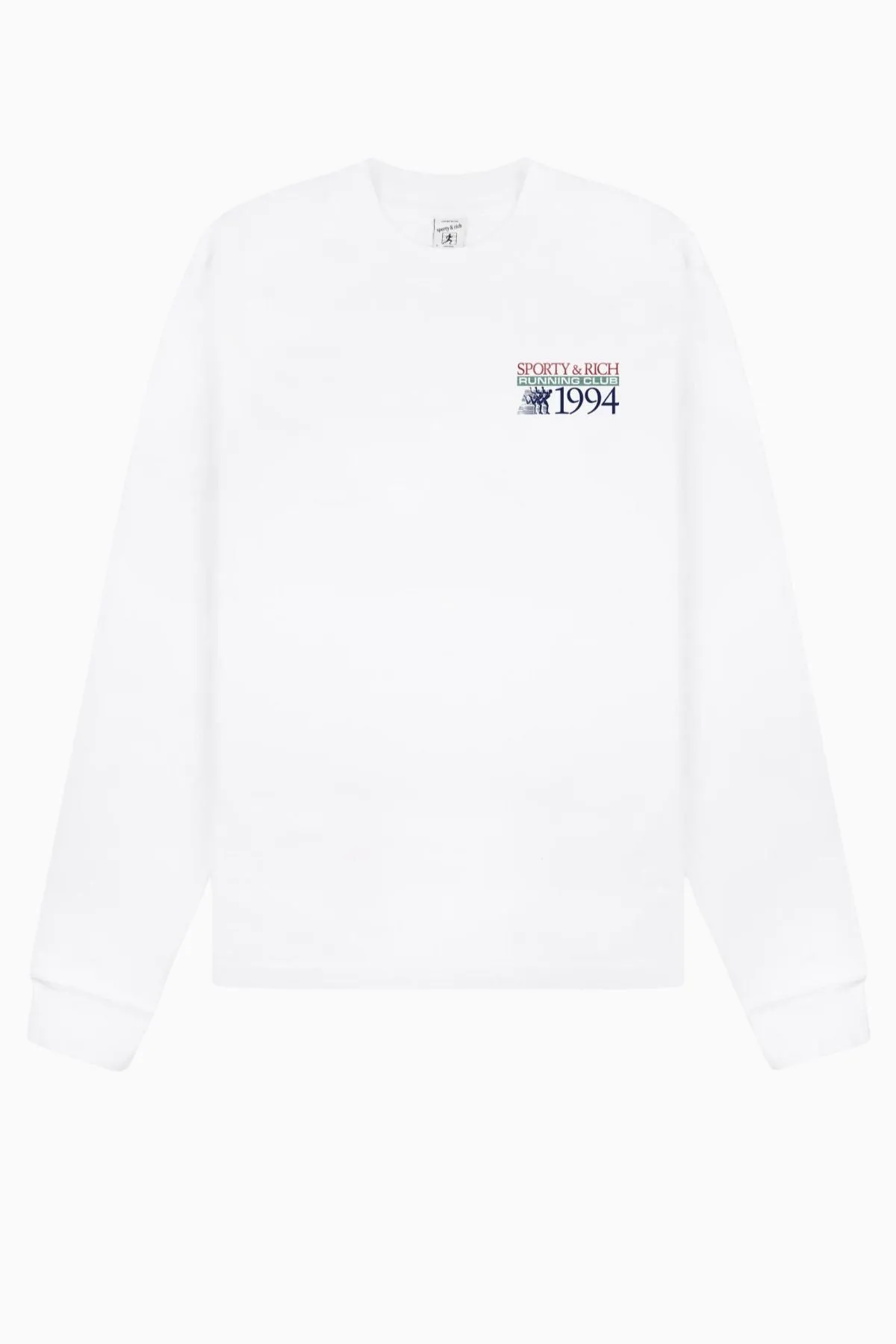 Womens Sporty & Rich Sporty & Rich Finish Line Long sleeve T-Shirt - White/ Red Alpine