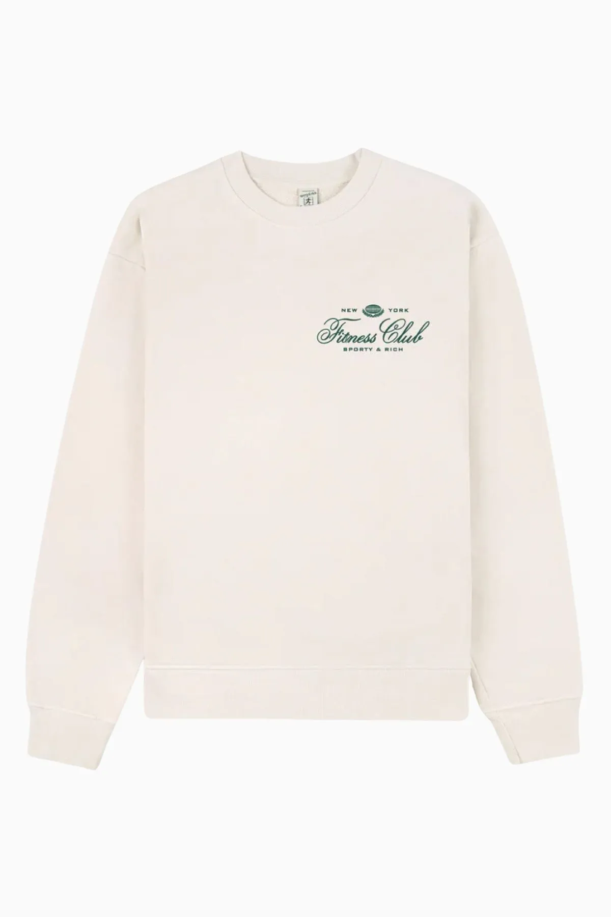 Womens Sporty & Rich Sporty & Rich Fitness World Crewneck - Cream/ Alpine