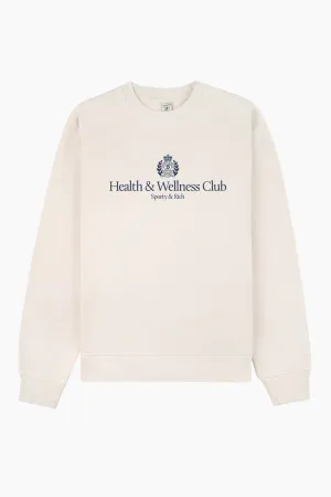 Womens Sporty & Rich Sporty & Rich H&W Crest Crewneck - Cream