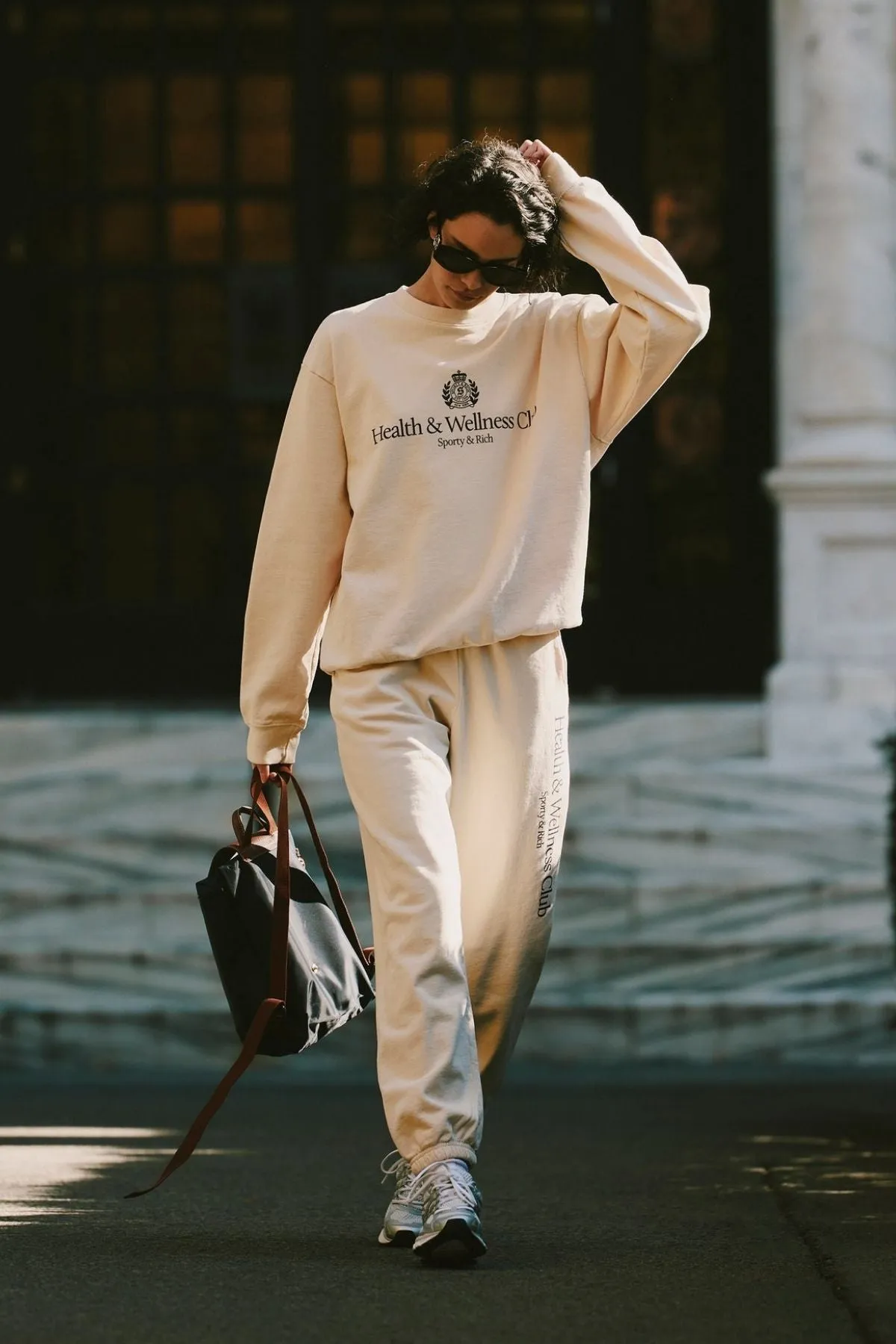 Womens Sporty & Rich Sporty & Rich H&W Crest Sweatpant - Cream