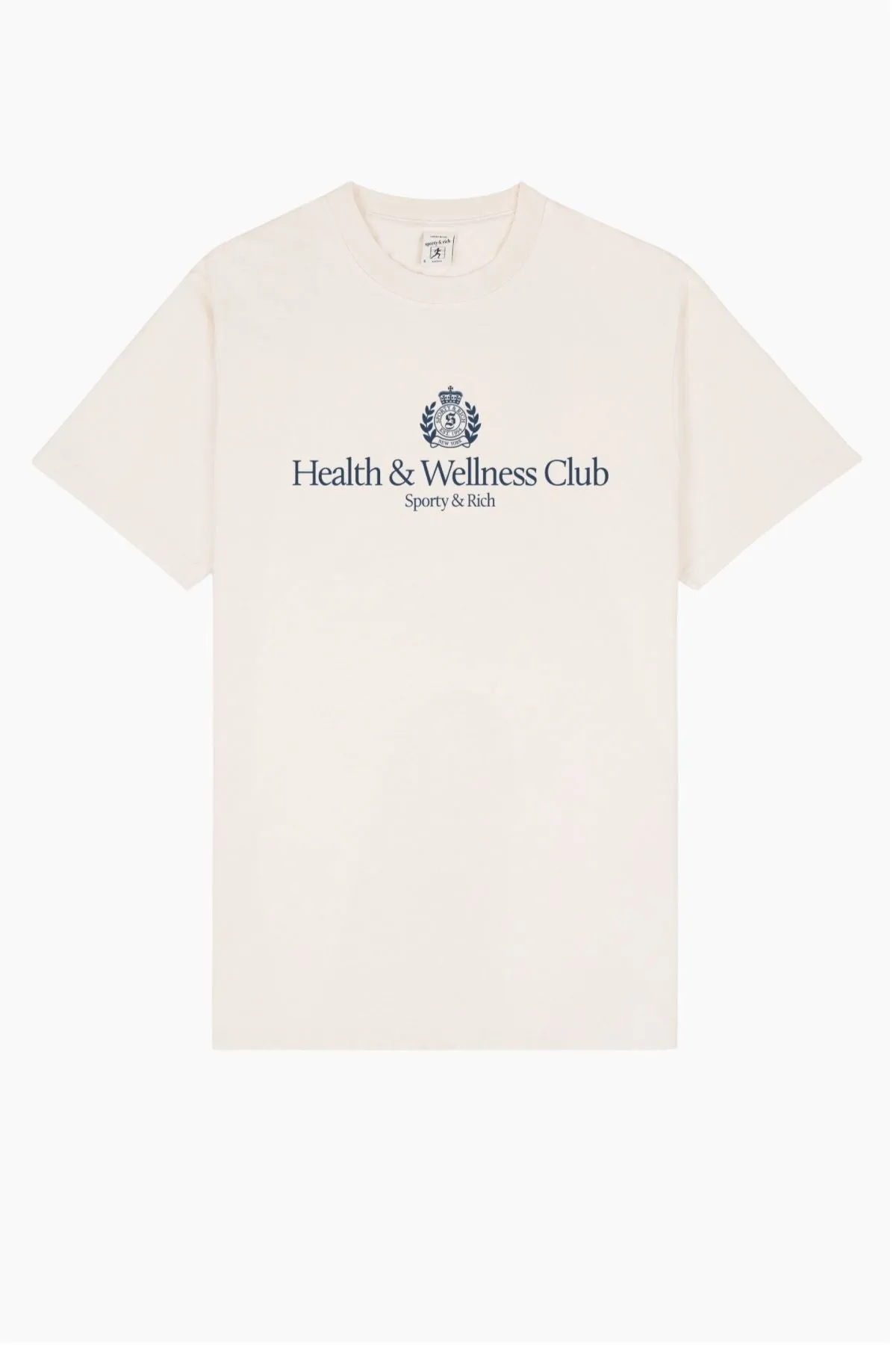 Womens Sporty & Rich Sporty & Rich H&W Crest T-Shirt - Cream