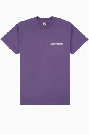 Womens Sporty & Rich Sporty & Rich Health Is Wealth T-Shirt - Dusty Grape/ White
