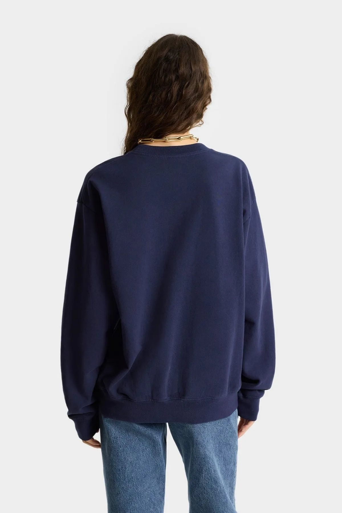 Womens Sporty & Rich Sporty & Rich New York Ivy Crewneck - Dark Navy