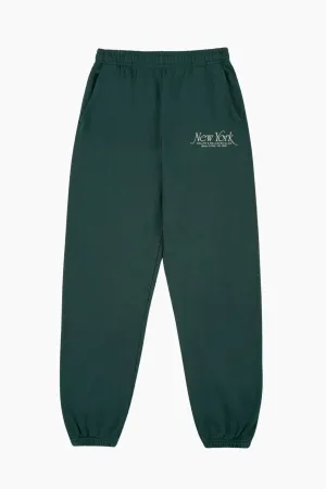 Womens Sporty & Rich Sporty & Rich NY 94 Sweatpant - Forest/ Cream
