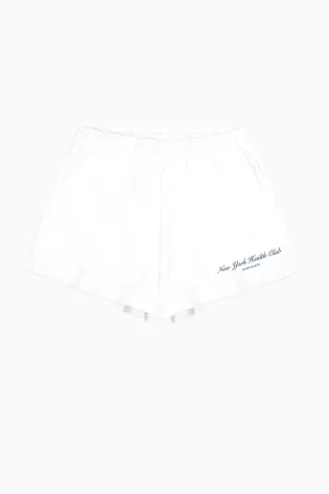 Womens Sporty & Rich Sporty & Rich NY Health Club Disco Shorts - White/ Navy