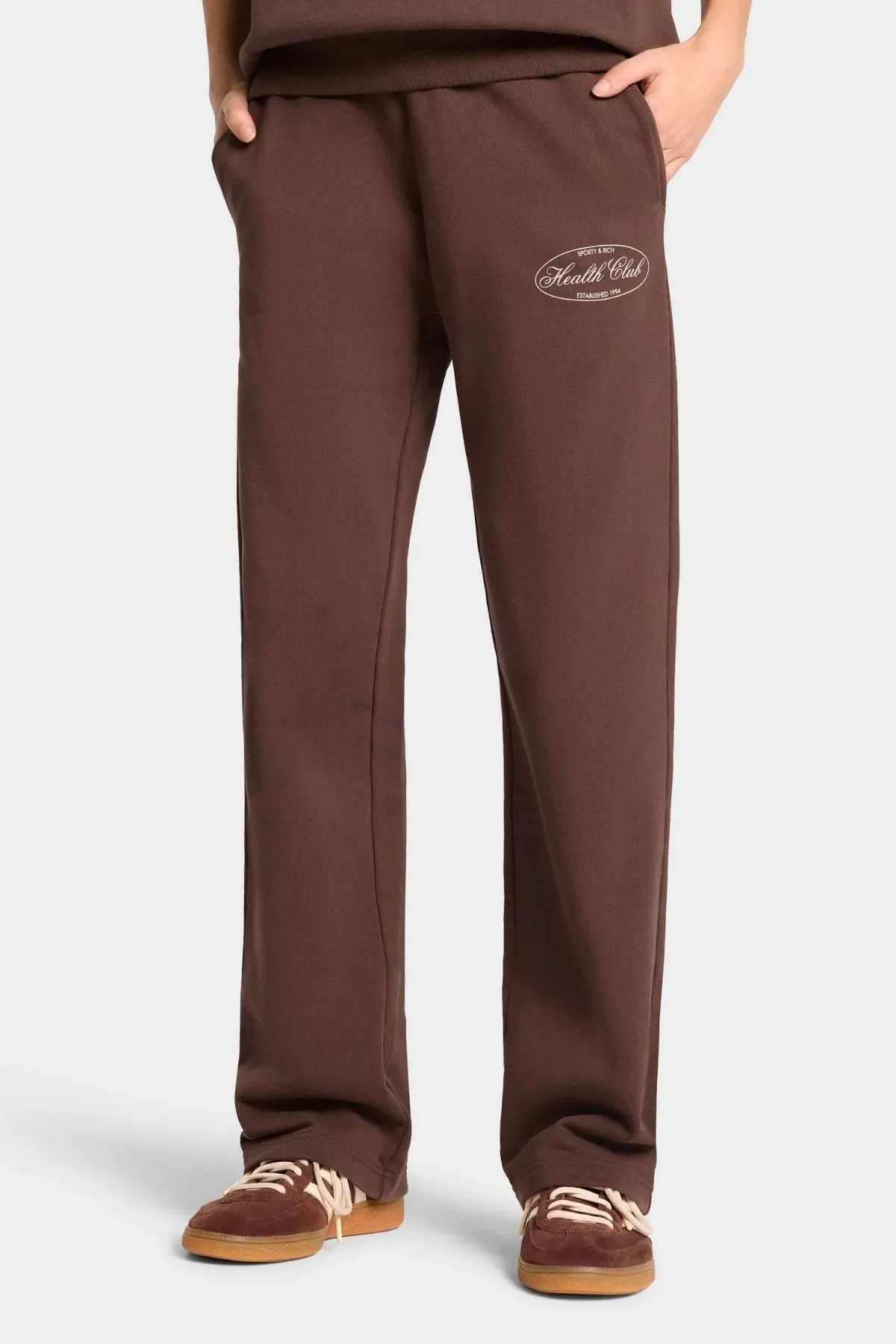 Womens Sporty & Rich Sporty & Rich Oval Health Sweatpant - Chocolate/ Cream