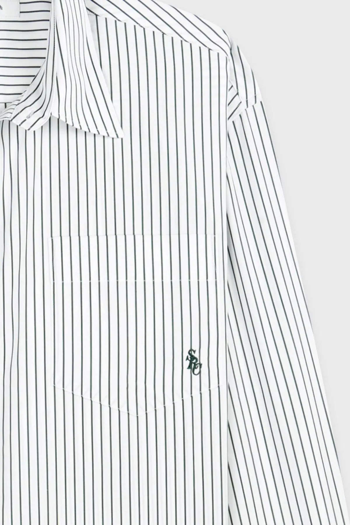 Womens Sporty & Rich Sporty & Rich Oversized Shirt - Forest Striped