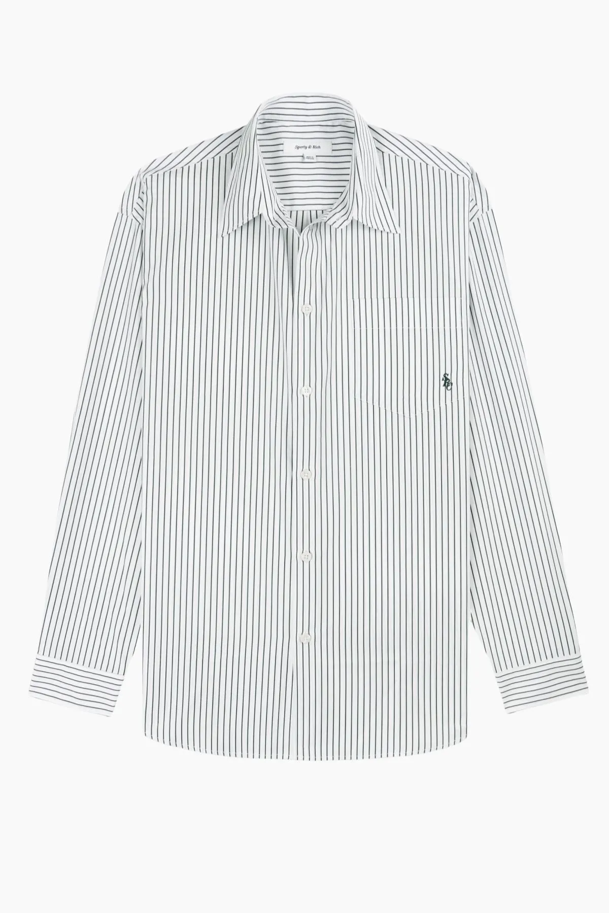 Womens Sporty & Rich Sporty & Rich Oversized Shirt - Forest Striped