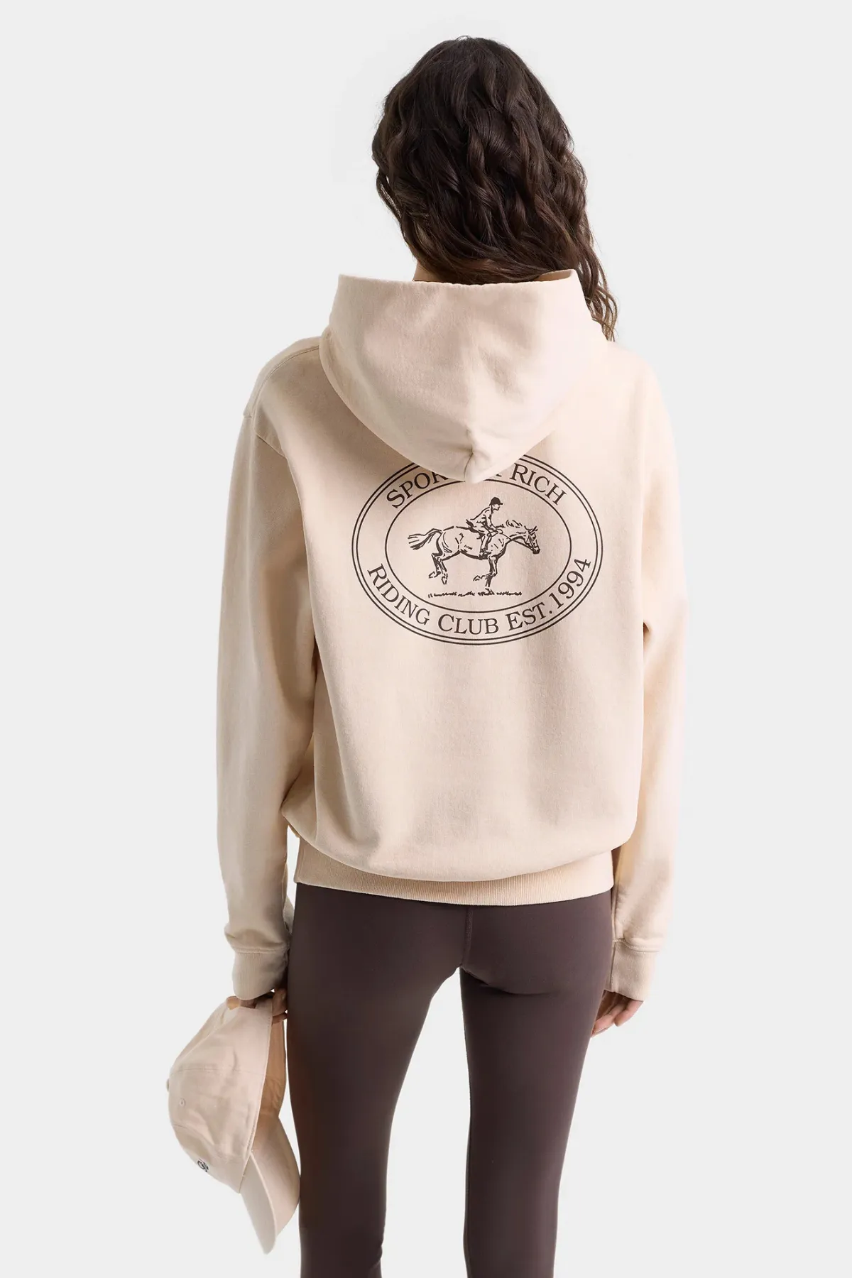 Womens Sporty & Rich Sporty & Rich Riding Club Hoodie - Cream