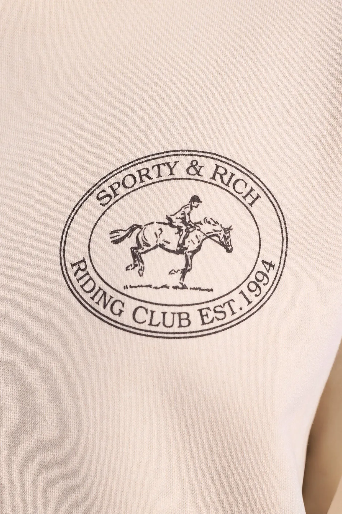 Womens Sporty & Rich Sporty & Rich Riding Club Hoodie - Cream