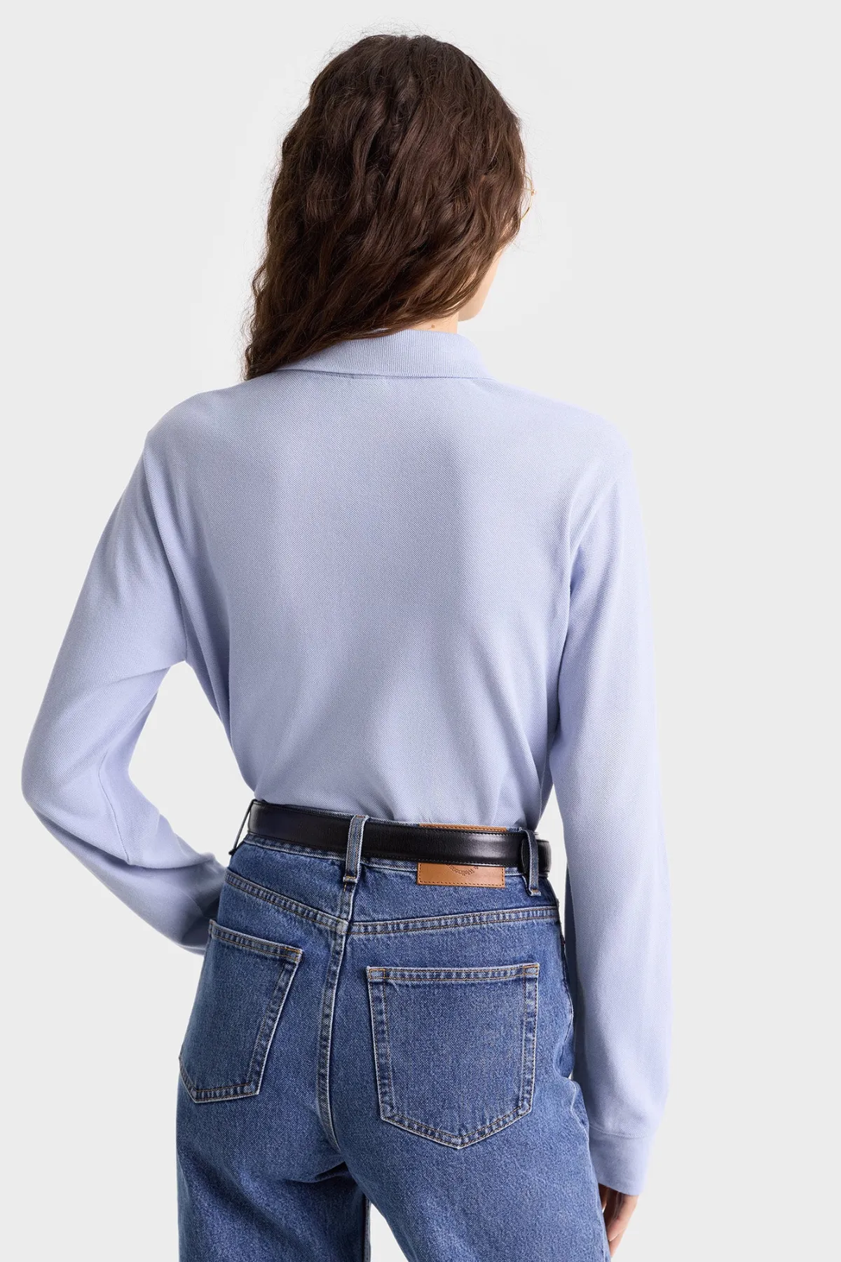 Womens Sporty & Rich Sporty & Rich Riding Club Pique Polo - Washed Hydrangea