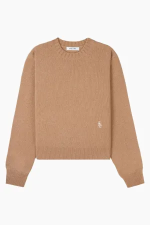 Womens Sporty & Rich Sporty & Rich SRC Cashmere Jumper - Camel/ White