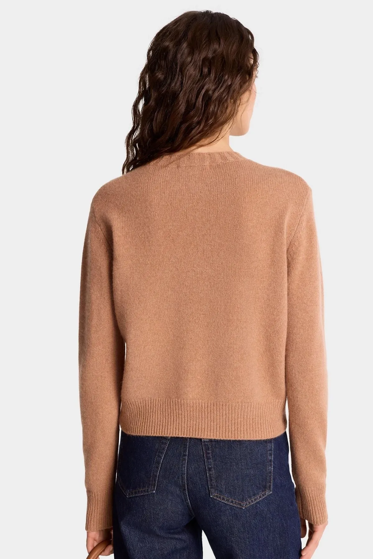Womens Sporty & Rich Sporty & Rich SRC Cashmere Jumper - Camel/ White