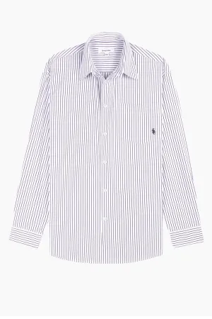 Womens Sporty & Rich Sporty & Rich SRC Oversized Shirt - Blue Striped