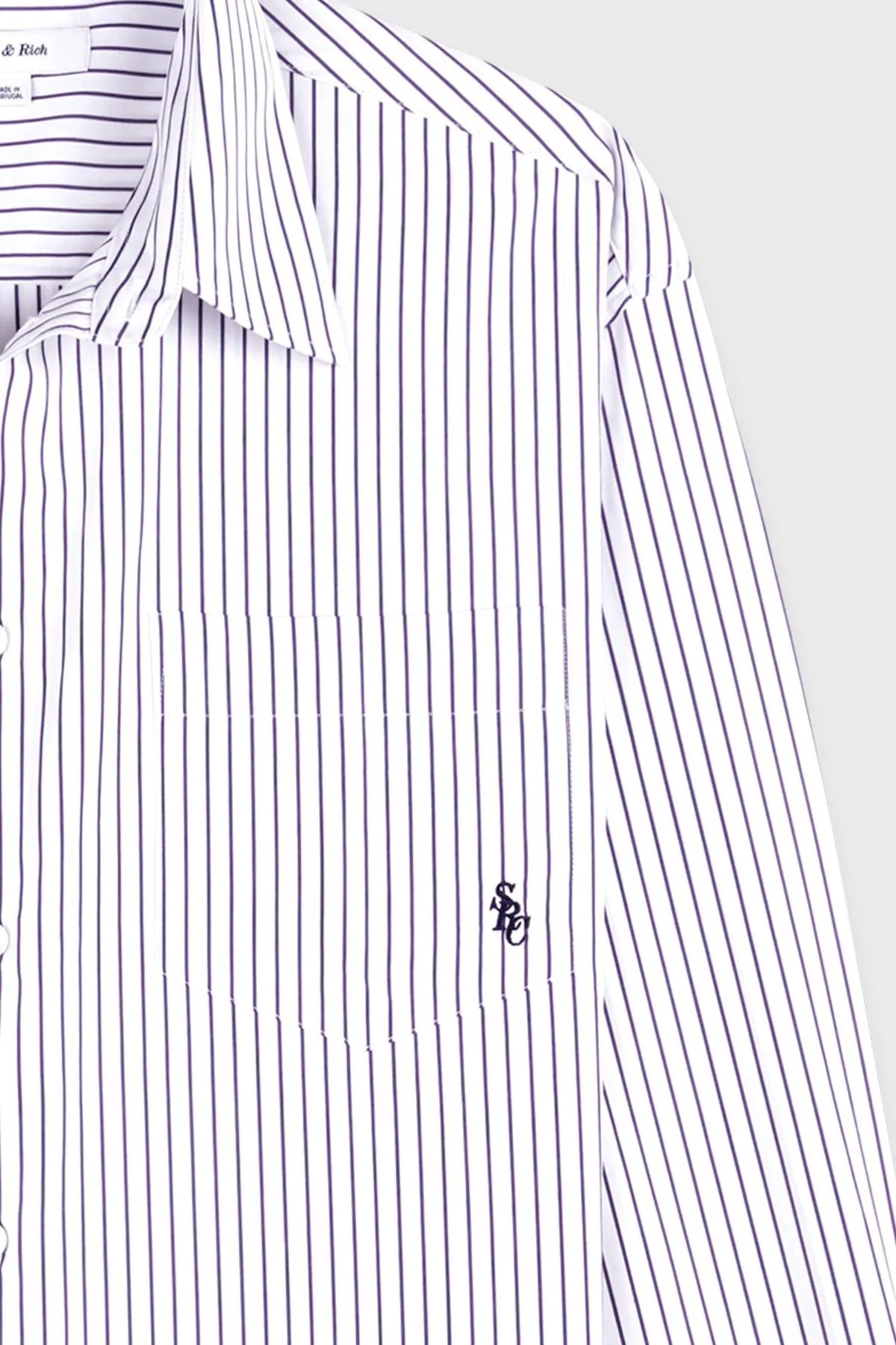 Womens Sporty & Rich Sporty & Rich SRC Oversized Shirt - Blue Striped